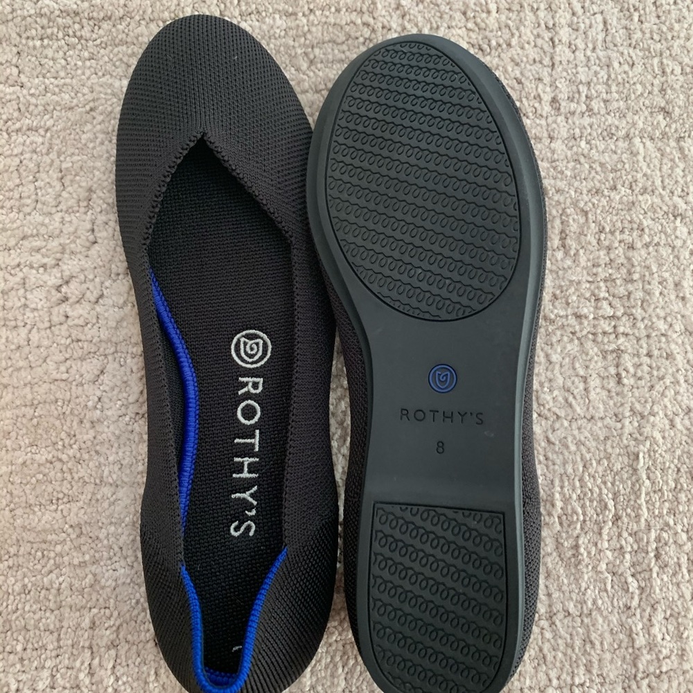 NWOT never worn Rothys black ballet flats